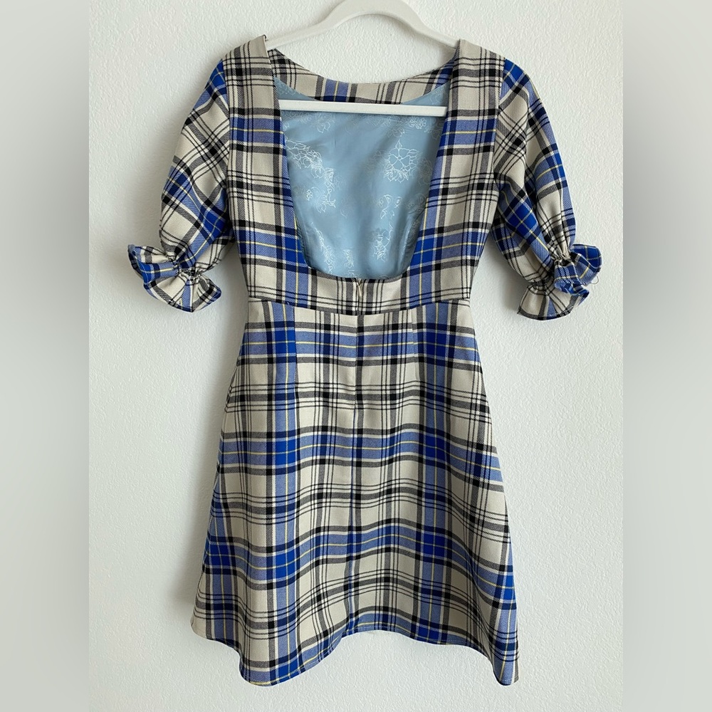 Shrimps Plaid Wool Mini Dress - Picture 5 of 9